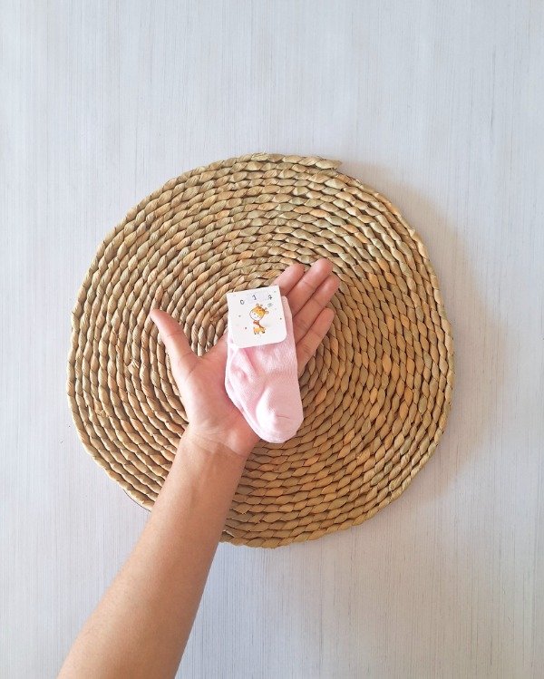 Producto - Media Colmena T1 (3-6M) Rosa Liso