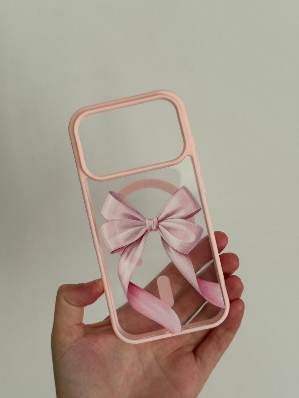 Producto - Funda MAGSAFE MOÑO rosa - iPhone 16