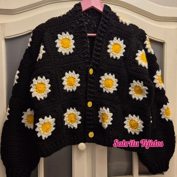 Producto - Cardigan MARGARITAS (A pedido - SEÑA)