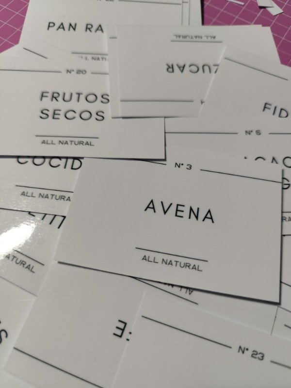 Producto - Etiquetas Laminadas para Frascos. (Plancha A4) - 1