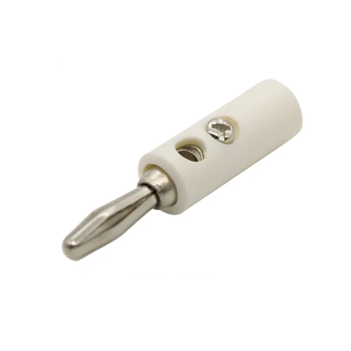Producto - Conector Banana Macho Blanco C/Deriv C/Tornillo