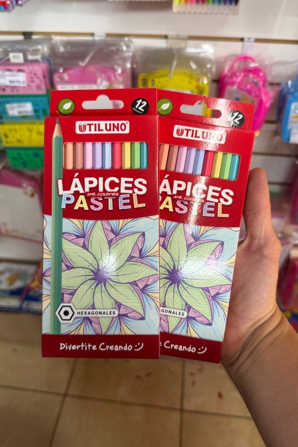 Producto - LÁPICES DE COLORES PASTELES x12 DE ÚTIL UNO