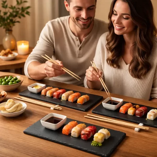 Producto - SET DE SUSHI PARA 2 PERSONAS PLATO DE PIEDRA 8PZ - 2
