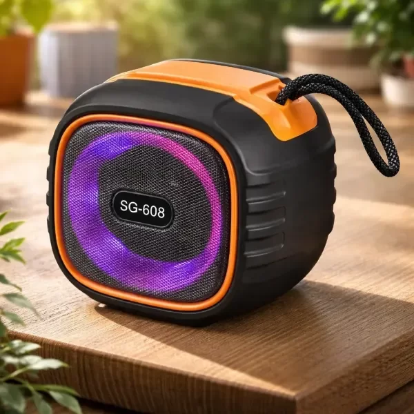 Producto - Parlante Bluetooth Portátil Sg-608 Bass 5w Rgb Radio Fm Tws