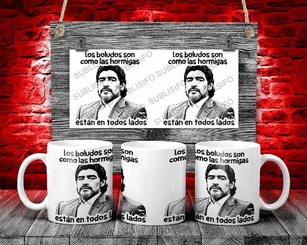 Producto - Los boludos son como las hormigas [Maradona][Stencil Art]