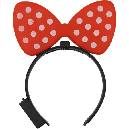 Producto - Moño rojo con lunares luminoso - 0