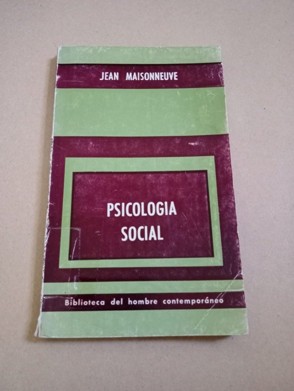 Producto - Psicología social - Jean Maisonneuve - Paidós 1973 - 0