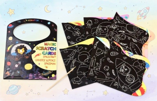 Producto - Valijita de Tarjetas de Colores para Raspar GRANDE (26cm x 23cm)