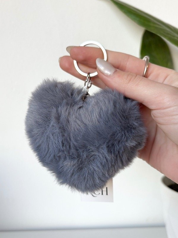 Producto - Llavero pompón (Gris)