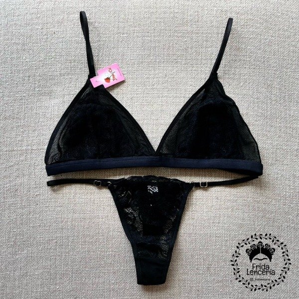 Producto - Yneca Conjunto encaje Negro