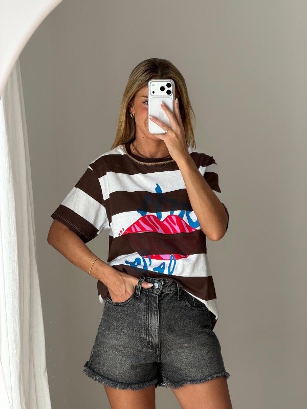 Producto - REMERA RAYADA CUELLO TEJIDO