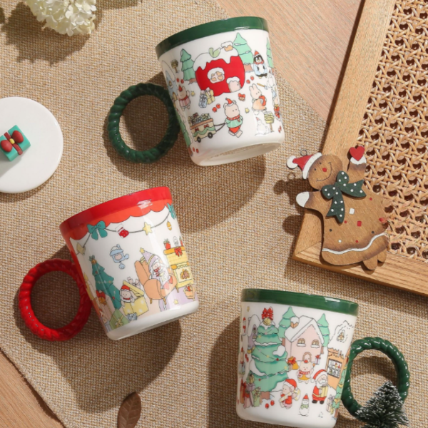 Producto - TAZA CON TAPA XMAS CARTOON