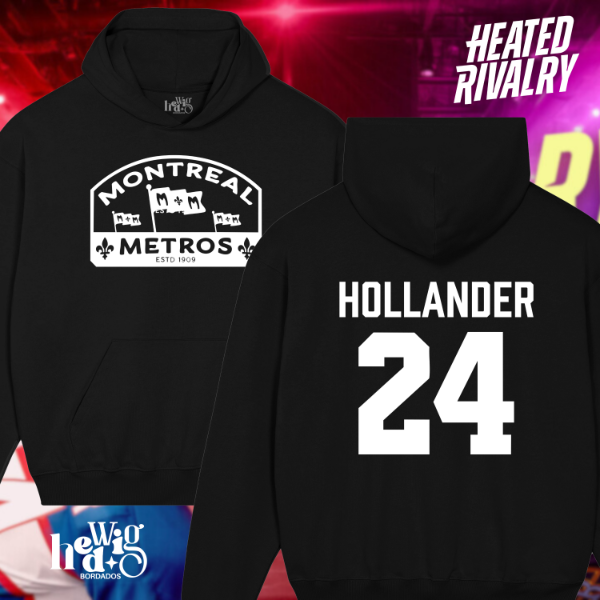 Producto - Buzo Canguro "Montreal Metros HEATED RIVALRY" Doble Estampa (diseño blanco)