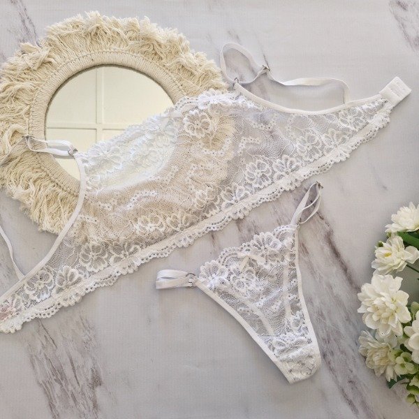 Producto - Conjunto top puntilla - talle 95