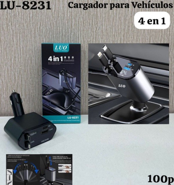 Producto - Cargador auto y base múltiple LU-8231