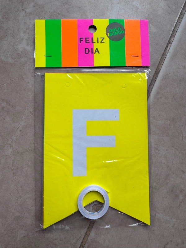 Producto - Banderín Feliz Día flúo x 2 mts x1