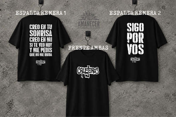 Producto - Remeras Callejeros combinadas Creo