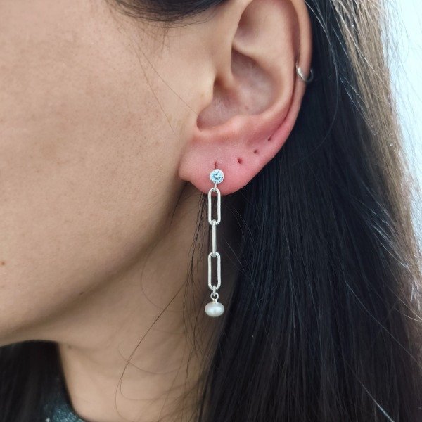 Producto - Aro cadena y perla (#1155)