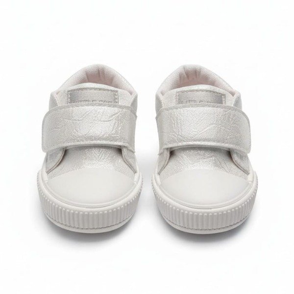 Producto - ZAPATILLA DE TELA METALIZADA  rosa/plata (livianas- flexibles)