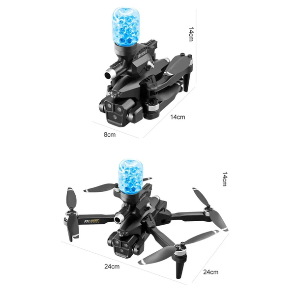 Producto - DRONE K11 SHOOT TRIPLE CÁMARA DISPARA BOLITA DE HIDROGEL