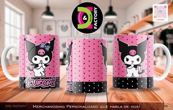Producto - Taza Cartoon - Hello Kitty - Kuromi - TZ-RT-BL-11OZ-463-CTN-HK