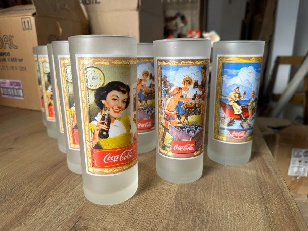Producto - VASOS ESMERILADOS COCACOLA 18cm. PRECIO POR CADA UNO #11750
