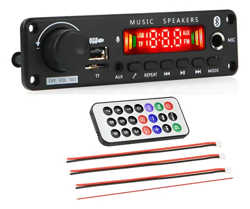 Producto - Módulo Mp3 Usb/fm/aux/carga Bluetooth Control 12v 50w 25wx2