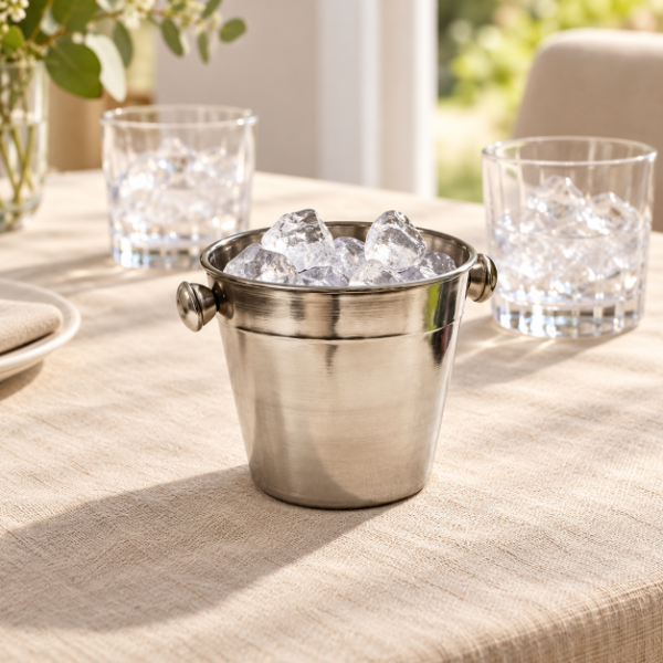 Producto - HIELERA CON ASAS DE ACERO INOX 12 CM X 11CM - 2