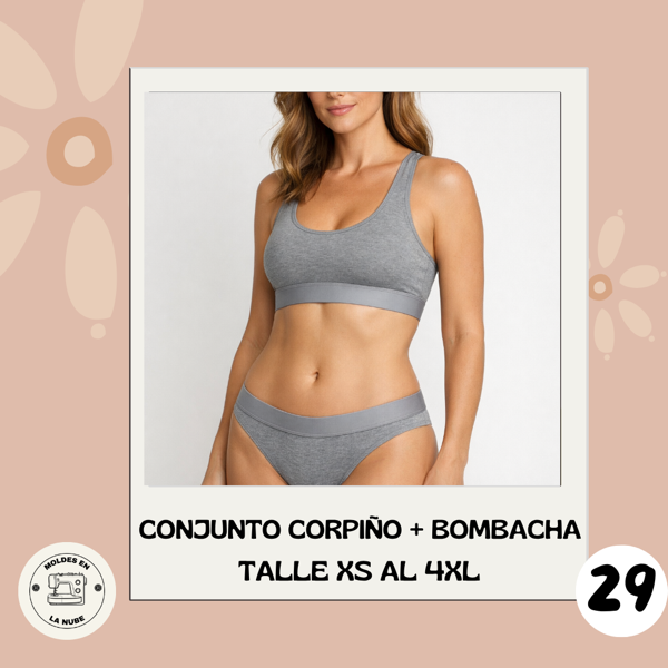 Producto - Conjunto Corpiño + Bombacha con Elastico