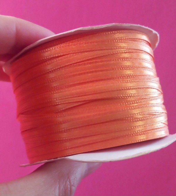 Producto - REMANENTE CINTA DE RASO NÚMERO 0 COLOR NARANJA X 80 METROS