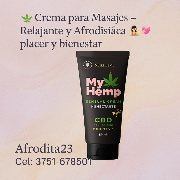 Producto - Crema de Cannabis para masajes relajante y afrodisíaco 50ml Cod A14-17