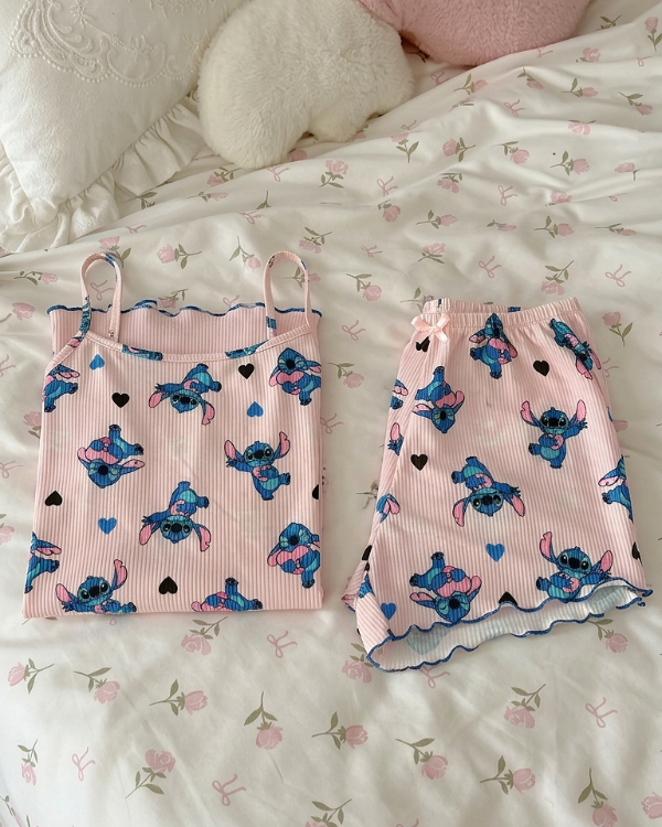 Producto - Pijama morley rulete - Stitch rosa