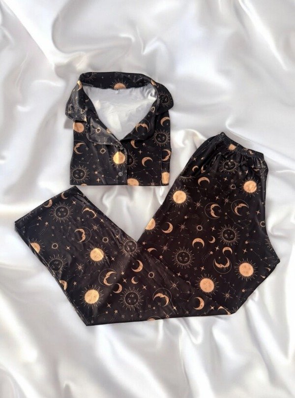 Producto - Camisero lunas MANGA CORTA modal c/algodon