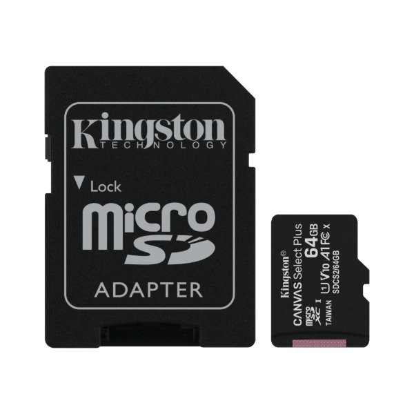 Producto - Memoria microSDHC 64gb -class 10 -con adaptador a SD -Canvas Select