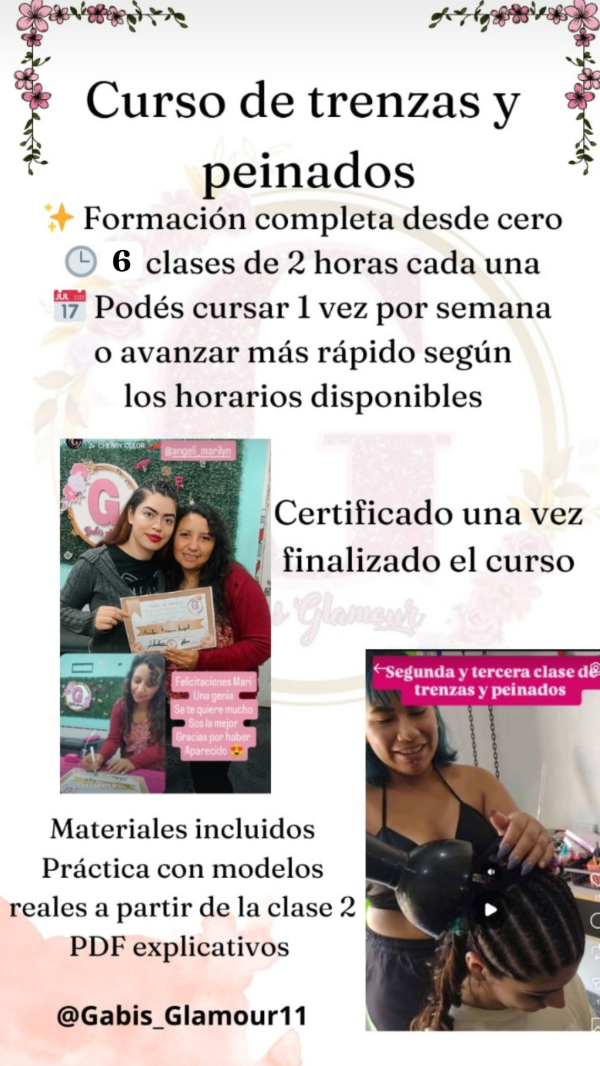 Producto - Curso presencial de Trenzas y peinados