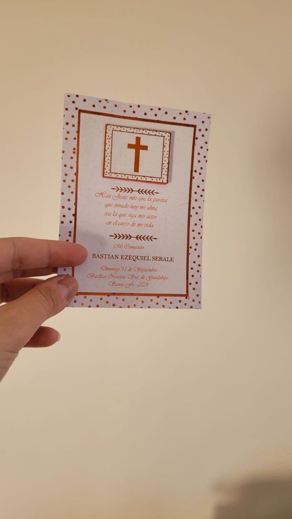 Producto - Estampitas de Comunión Premium con Mini Libro de Oraciones - 9