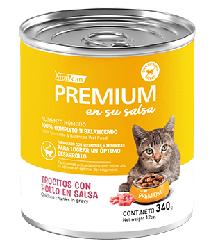 Producto - Vital Can Premium Kitten Trocitos con Pollo en Salsa 340gr.