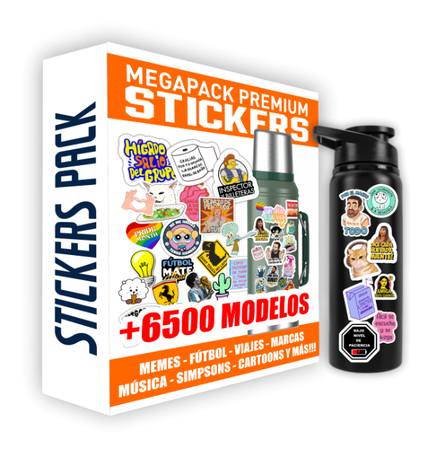 Producto - Calcos Stickers para termos Pack Imprimible Todo en 1