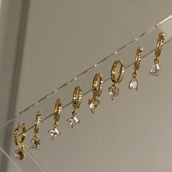 Producto - Aros con dije dorados - 2