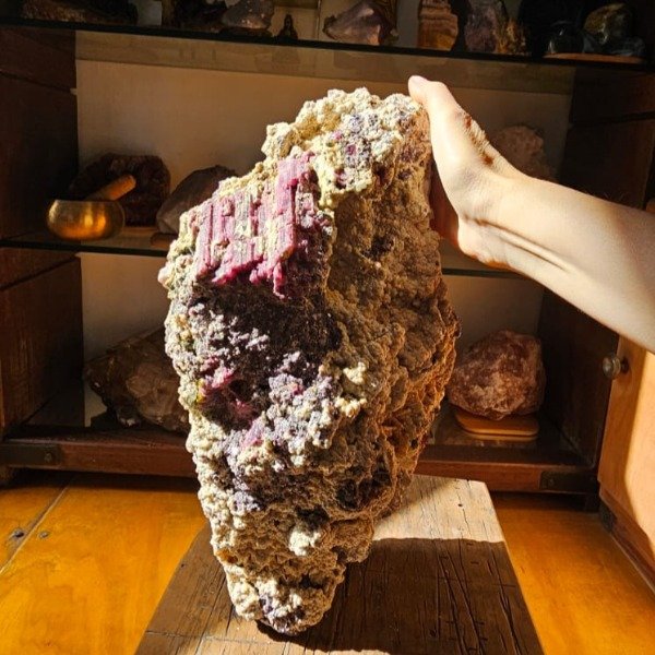 Producto - Turmalina sandía + lepidolita + cuarzo, con zonas botroidales - 0