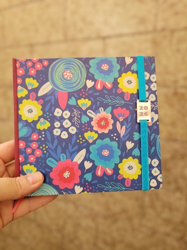 Producto - Agenda flores azul