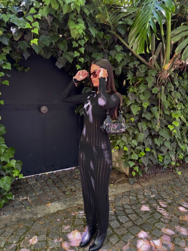 Producto - Vestido Midi Hilo Bershka Talle XS