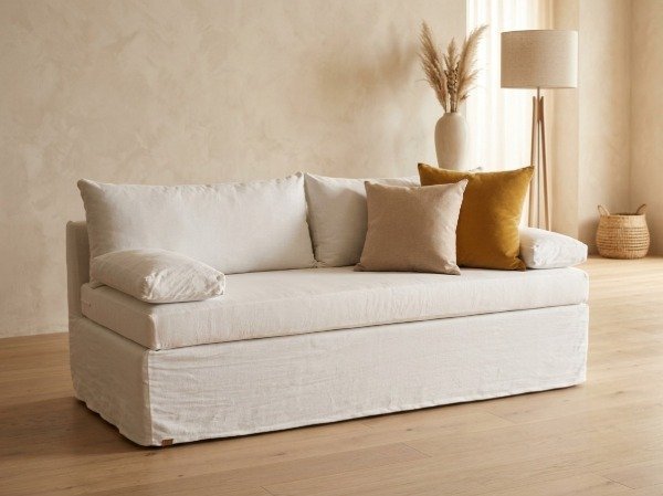 Producto - Sofá Cama sin apoya brazos CON FUNDA TUSSOR de REGALO - 0
