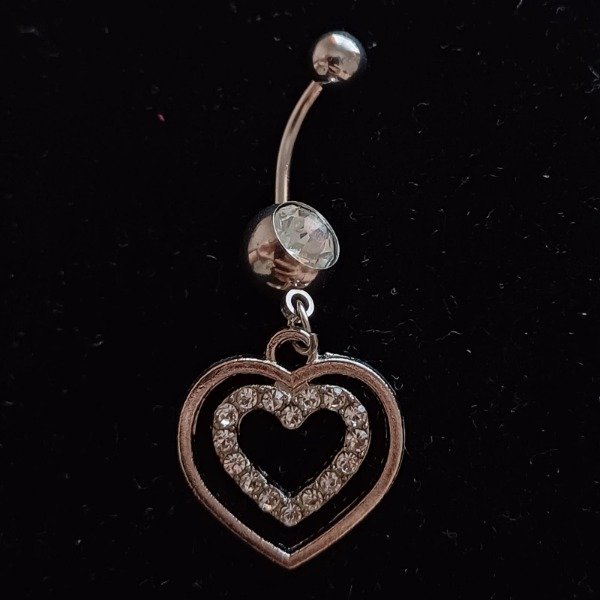 Producto - Piercing corazón doble