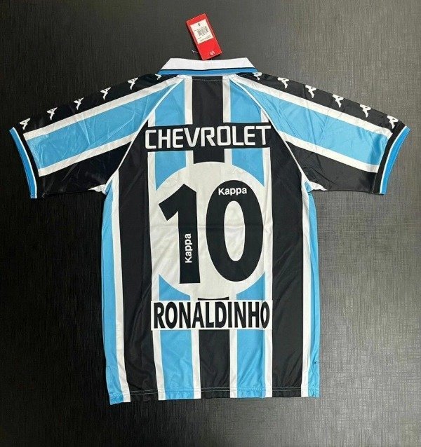 Producto - CAMISETA GREMIO IMPORTADA TITULAR RETRO 2000 #10 RONALDINHO - 1
