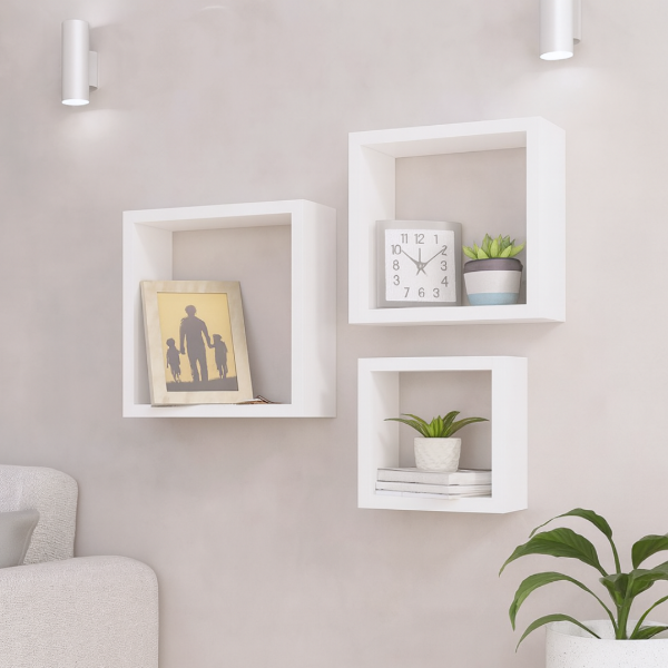 Producto - Set x3 Cubos Flotantes Madera Blanco