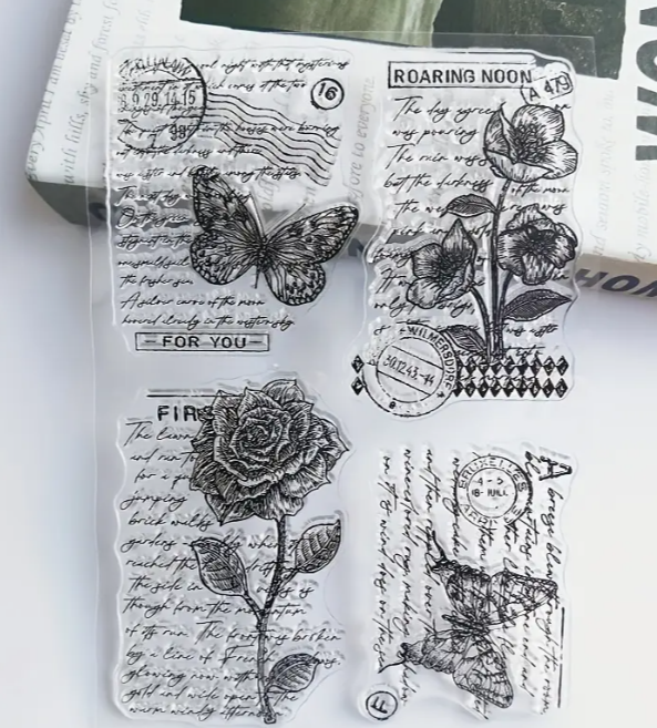 Producto - SELLOS DE SILICONA FLORES Y MARIPOSAS