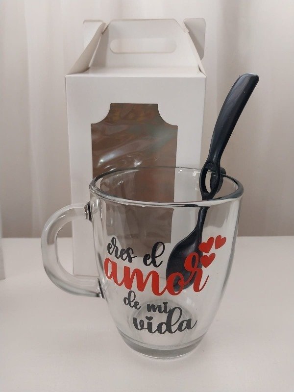 Producto - Taza Eres el amor de mi vida con cucharita
