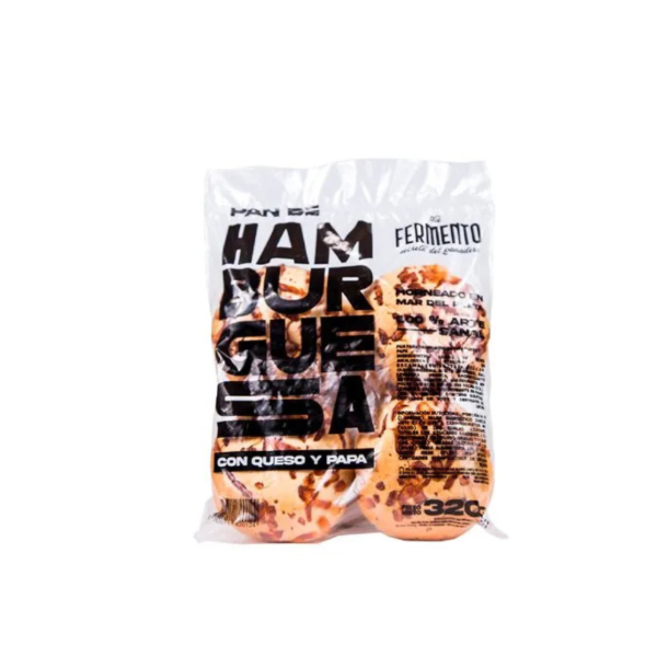Producto - Pan de Hamburguesa con queso y papa Fermento x4 und