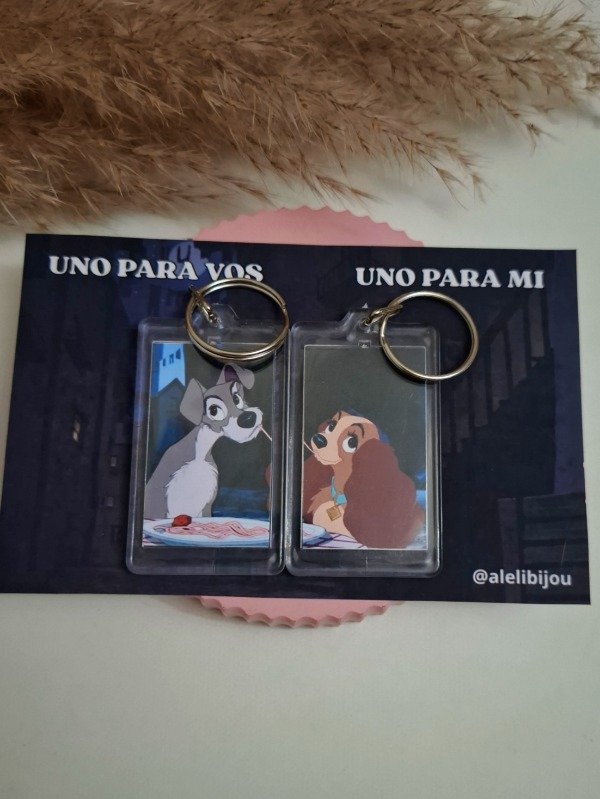 Producto - Llaveros La Dama y el Vagabundo